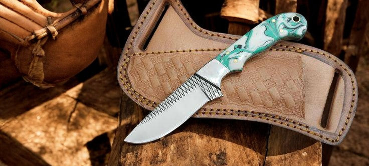 Cowboy Knife with Rasp Tool Steel Blade