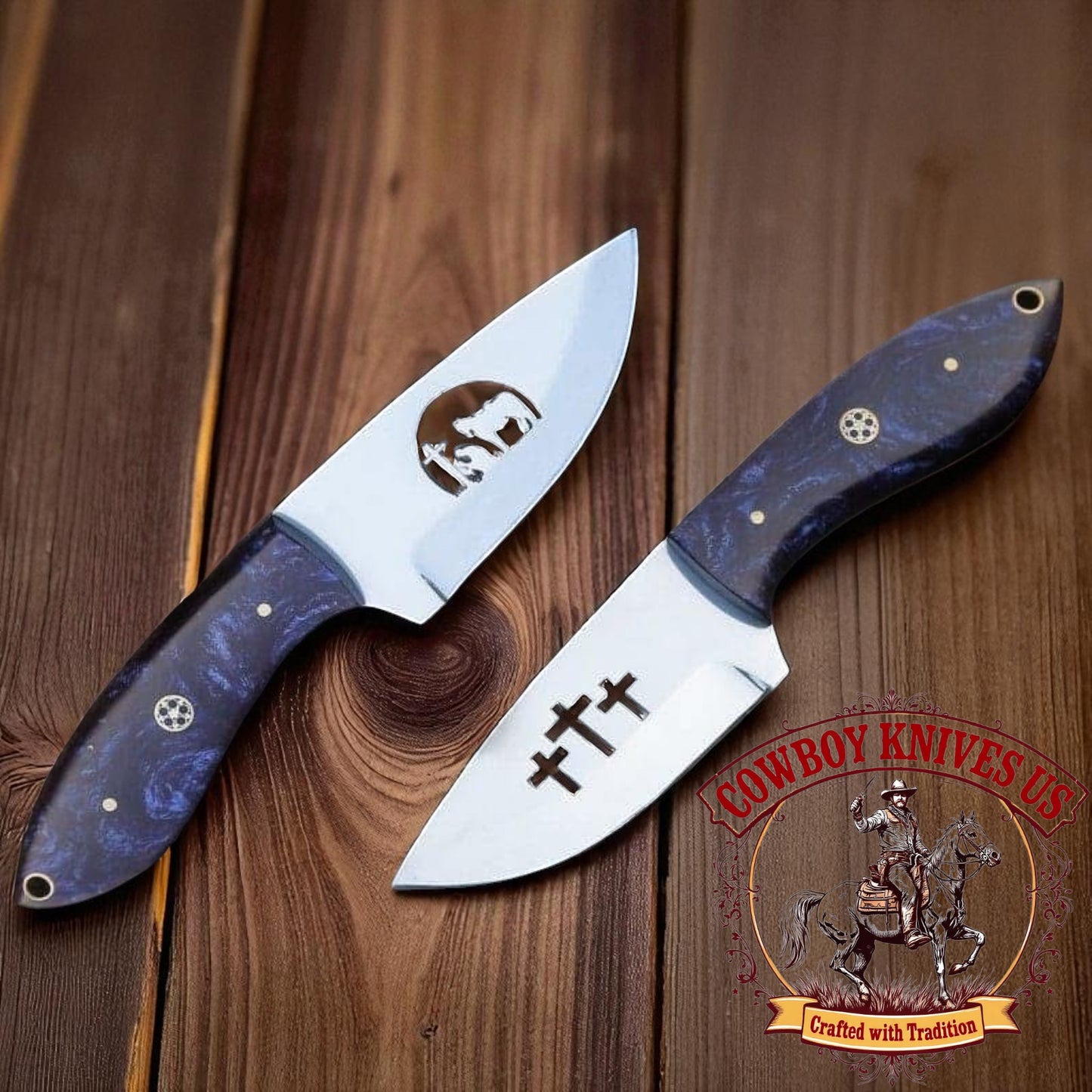 3.5" Blade Cowboy Knives with J2 Steel & Epoxy Resin Handle