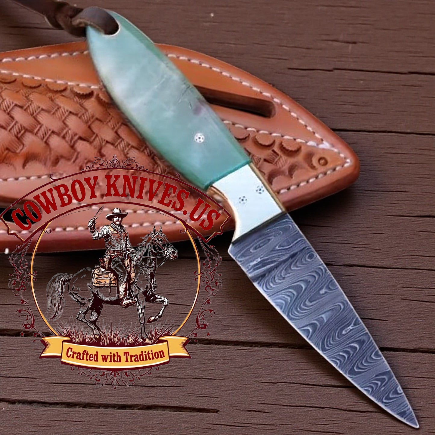 3" Blade Buckaroo Knife with Ram Horn Handle