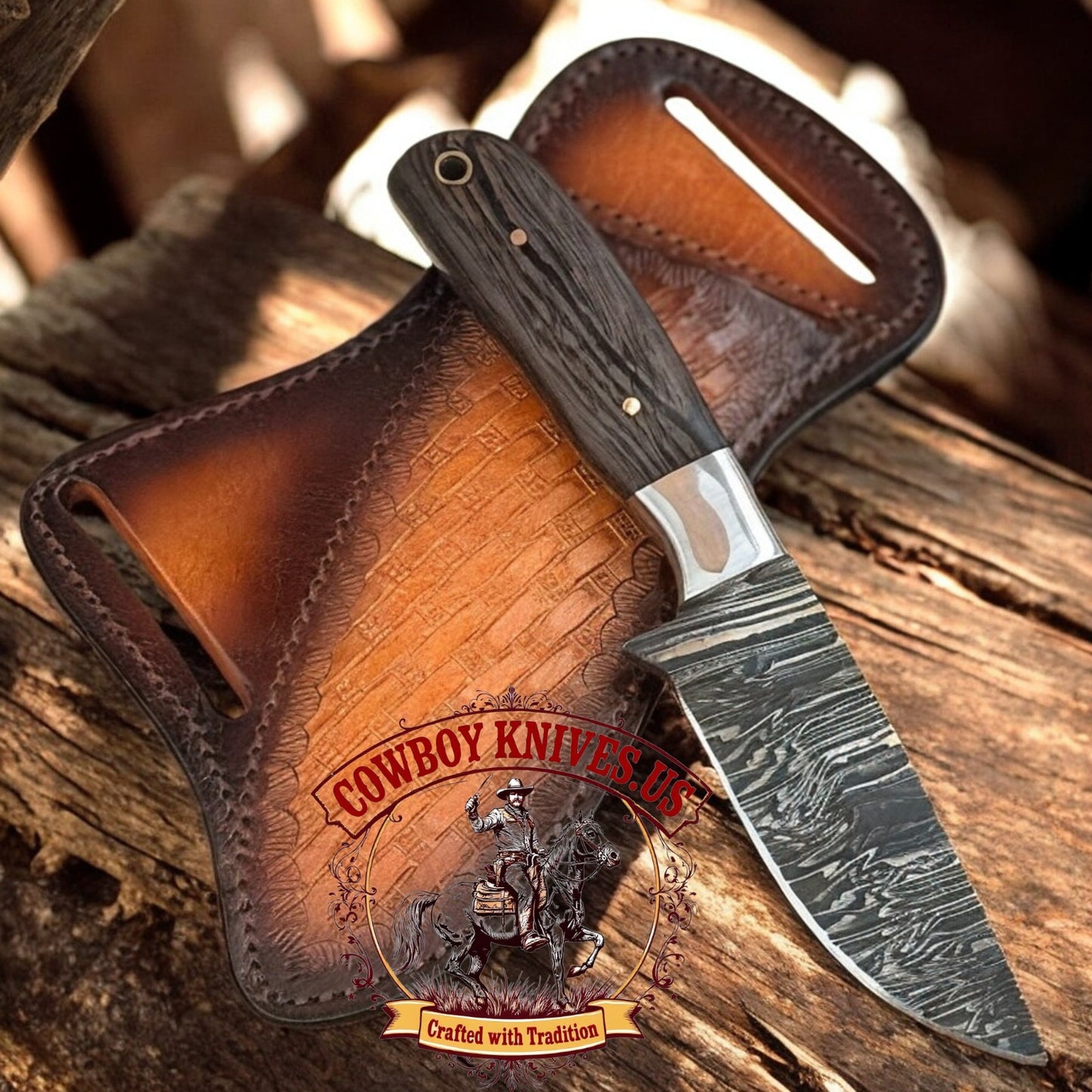 3.5" Blade Traditional Ranch Knife with Wenge Wood Handle