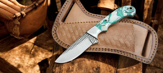 Cowboy Knife with Rasp Tool Steel Blade