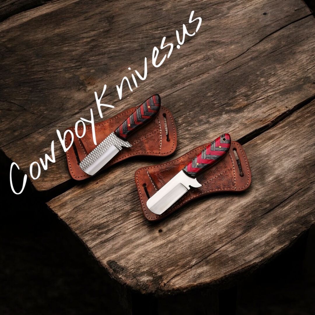 3" Blade Bull Cutter Knives with Exotic Wood Handles
