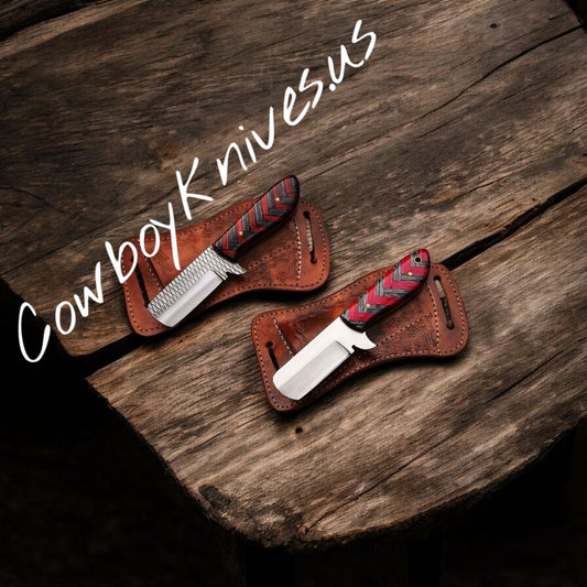 3" Blade Bull Cutter Knives with Exotic Wood Handles