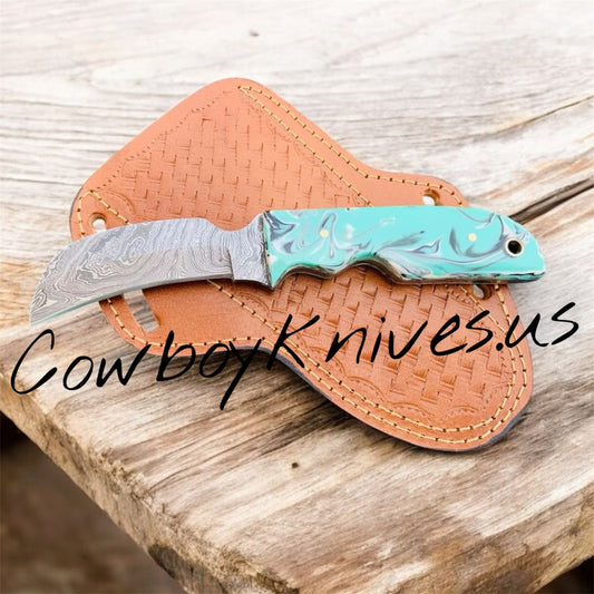 3.5" Blade Hawkbill Knife with Resin Handle