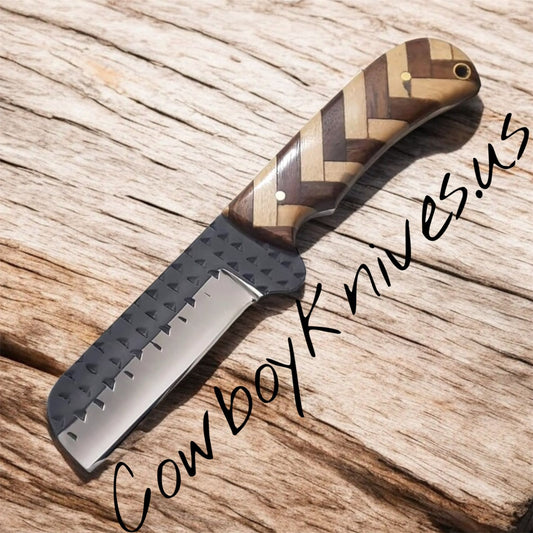 3.5" Blade Bull Cutter Knife with Exotic Wood Handle
