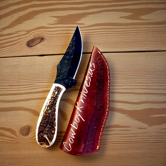 3" Blade Cowboy Knife with Antler Horn Handle