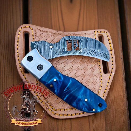 3" Blade Western Pocket Knife with Epoxy Resin Handle