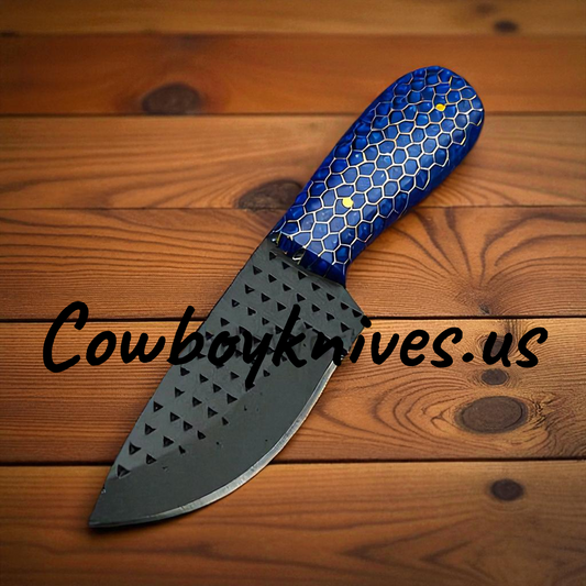 3.5" Blade Best Cowboy Knife with Honeycomb Resin Handle