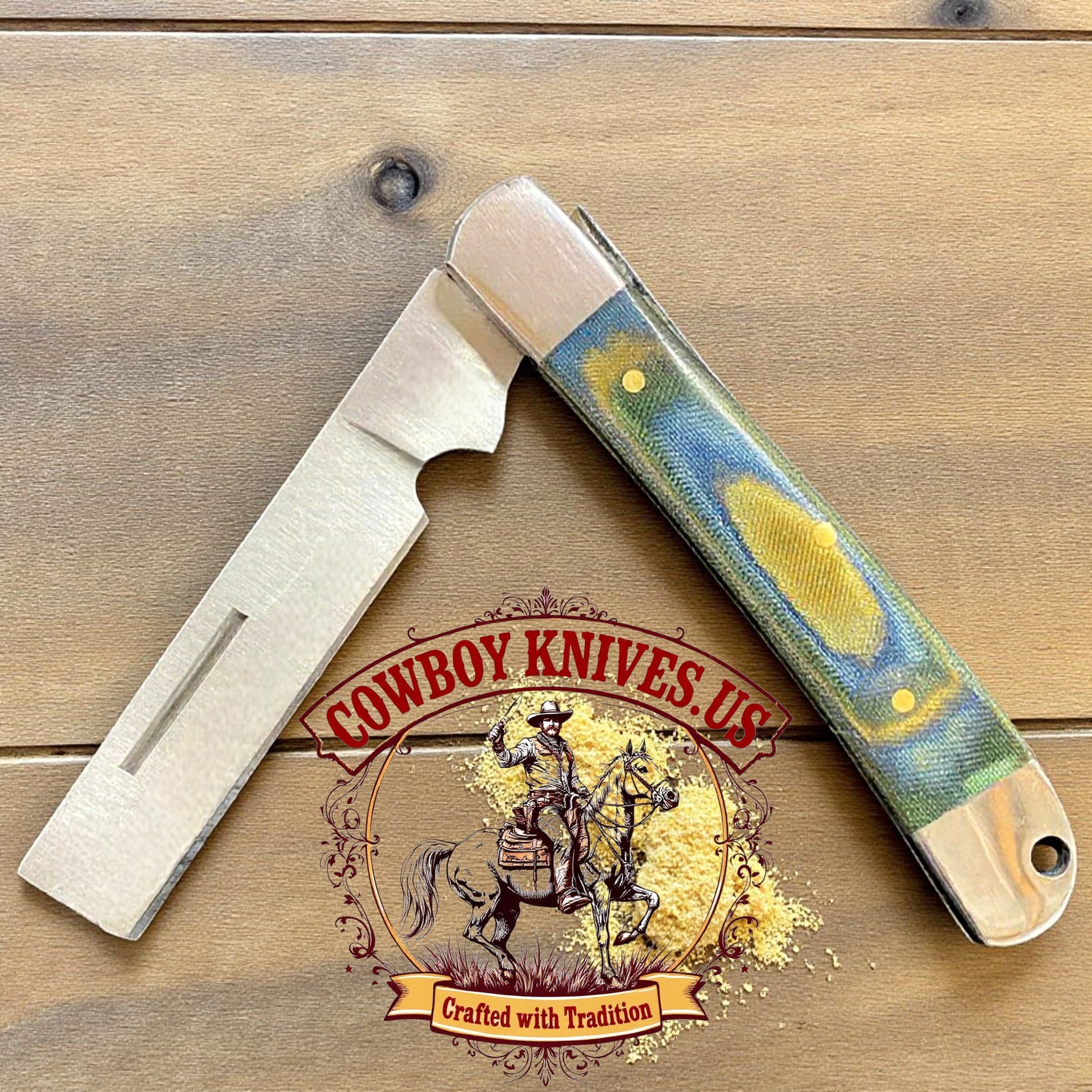 3" Blade Folding Bull Cutter with Micarta Handle 