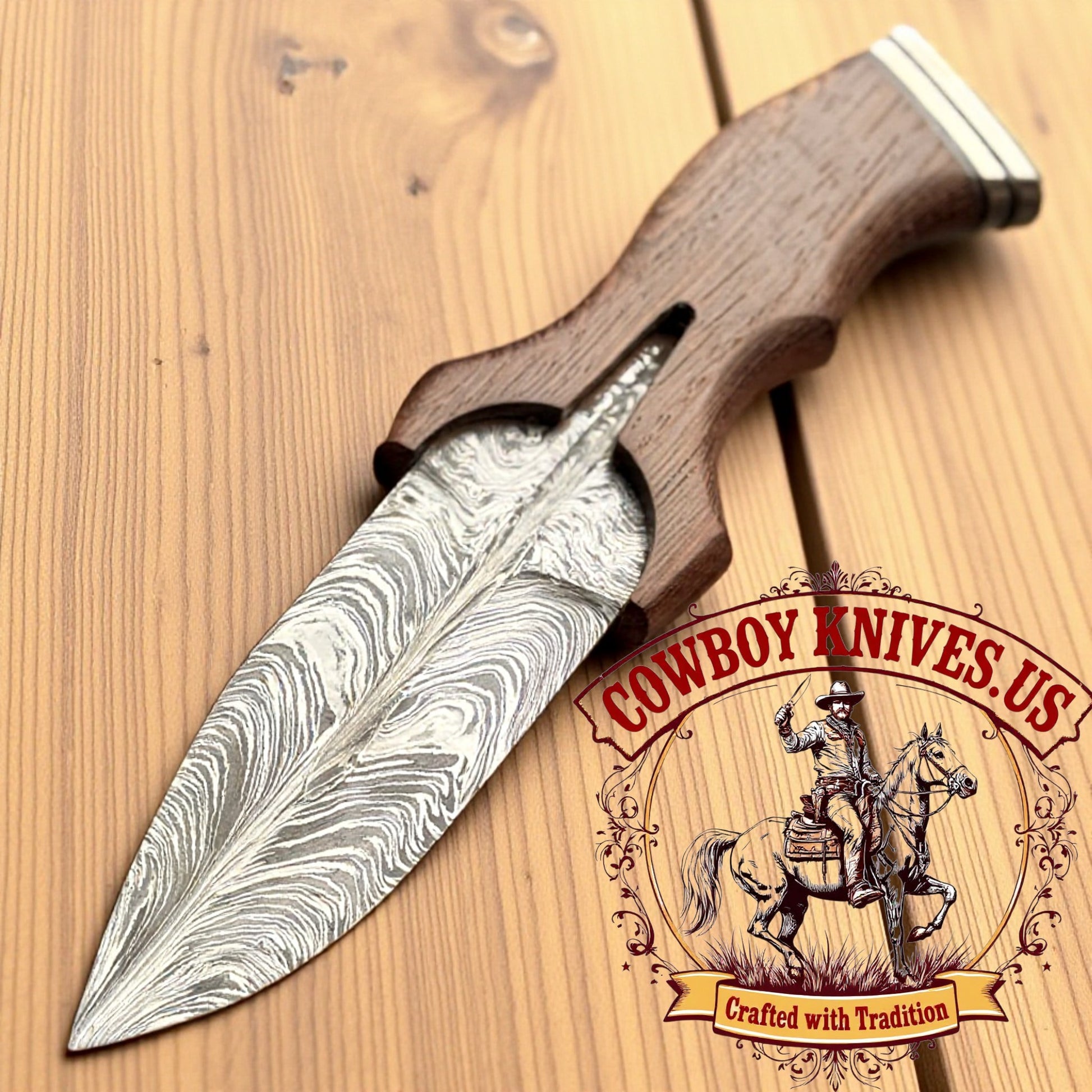 4.5" Blade Dagger Knife with Wenge Wood Handle