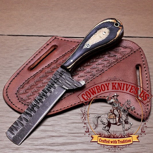 4" Blade Cow Cutter Knife with Pakkawood Handle