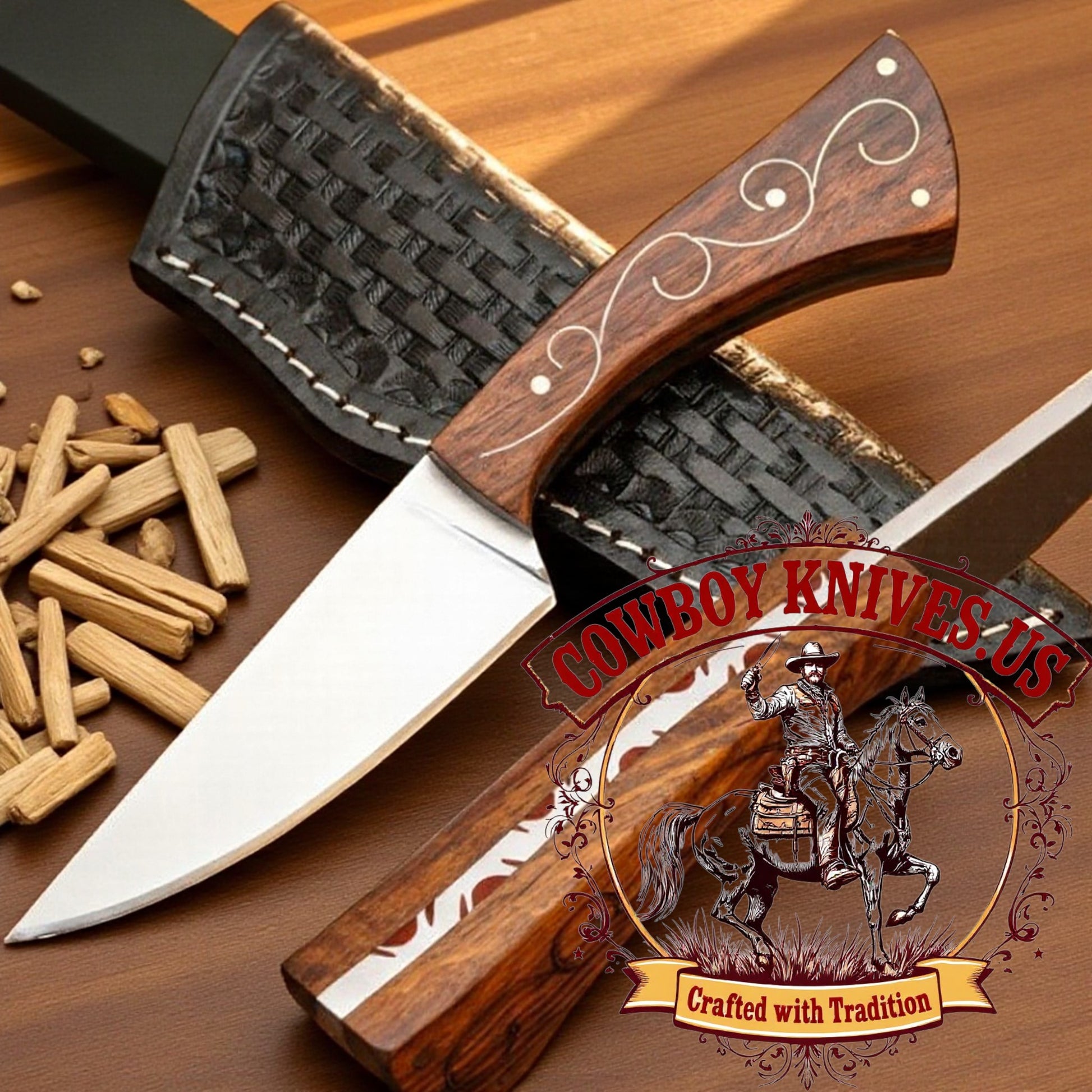 3.5" Blade Western Knife with Rosewood Handle