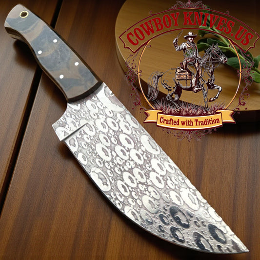 4.5" Blade Hand Forged Knife with Epoxy Resin Handle