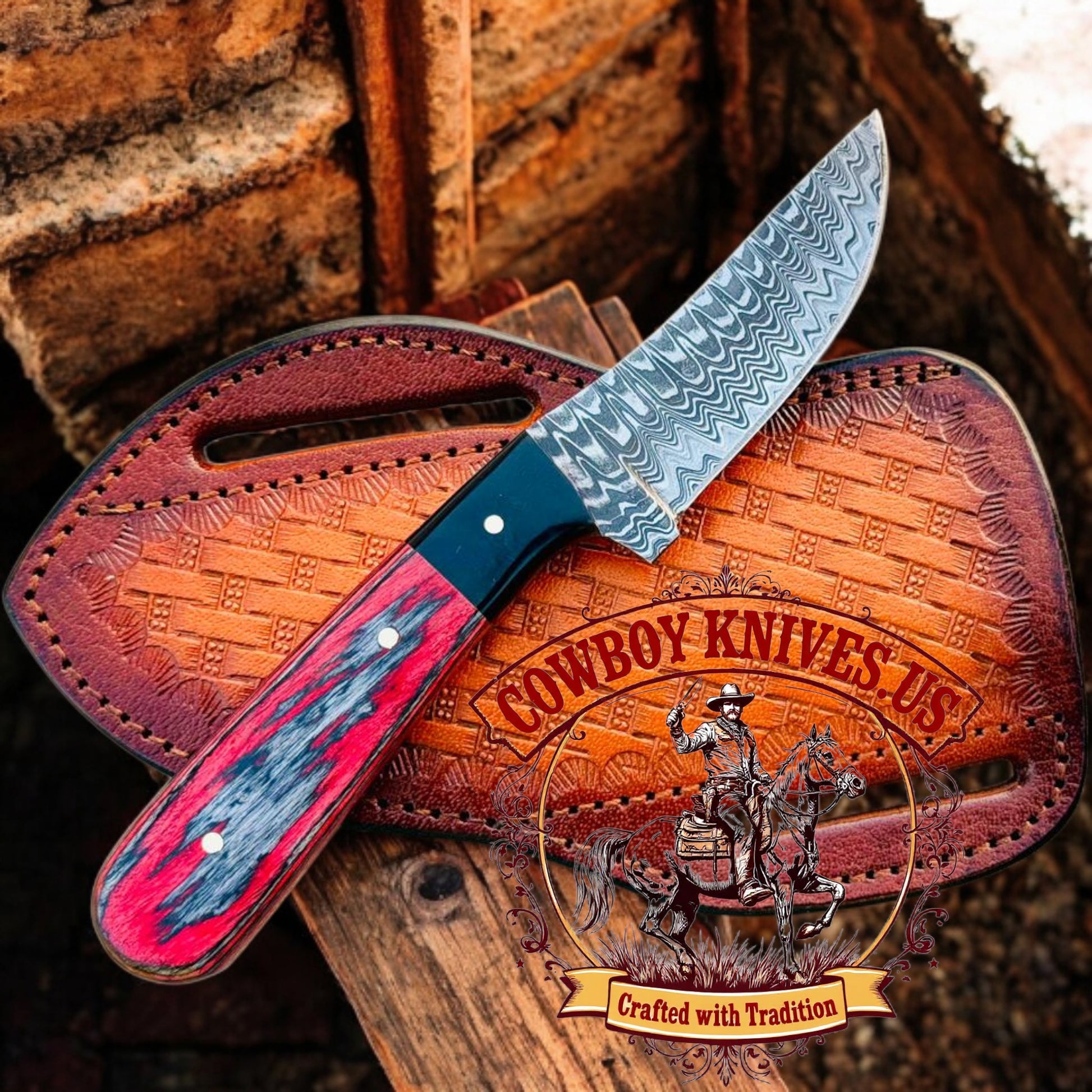3" Blade EDC Knife with Pakkawood & Resin Handle