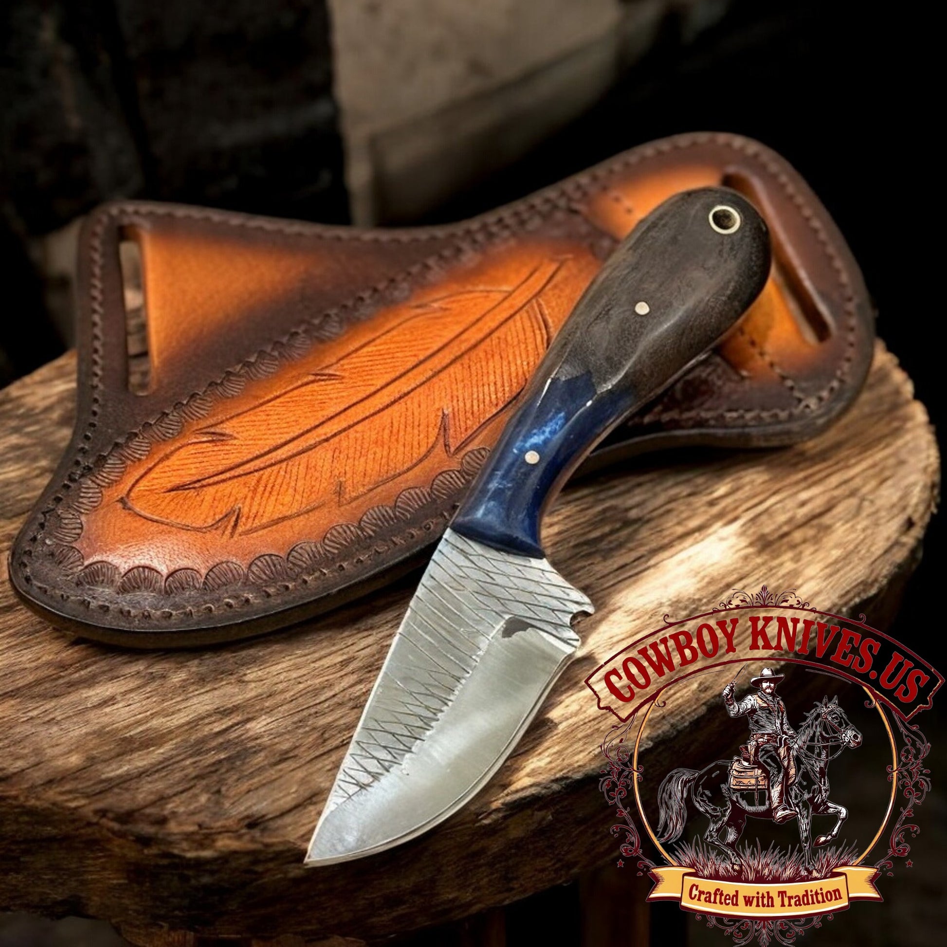 3" Blade Mini Cowboy Knife with Hybrid Resin Handle