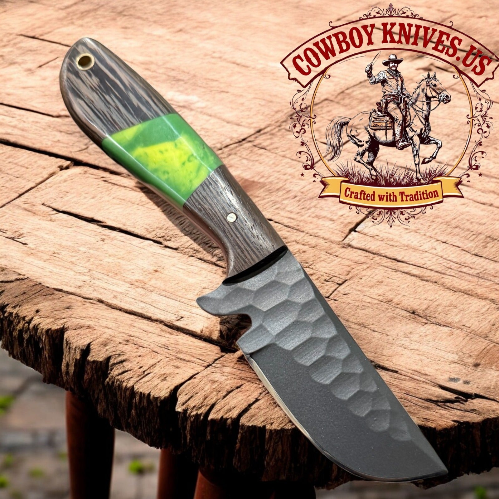 3" Blade Rancher Knife with Wenge Wood/Resin Handle