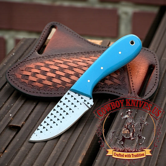 3" Blade western knife sheath with Epoxy Resin Handle