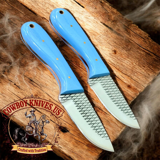 3" Blade Belt Knives and Sheaths with Epoxy Resin Handle