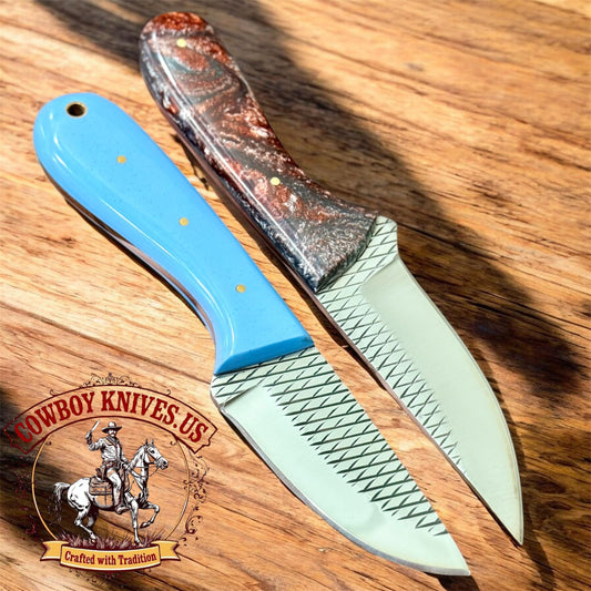 3" & 3.5" Blade Working Cowboy Knives with Epoxy Resin Handles