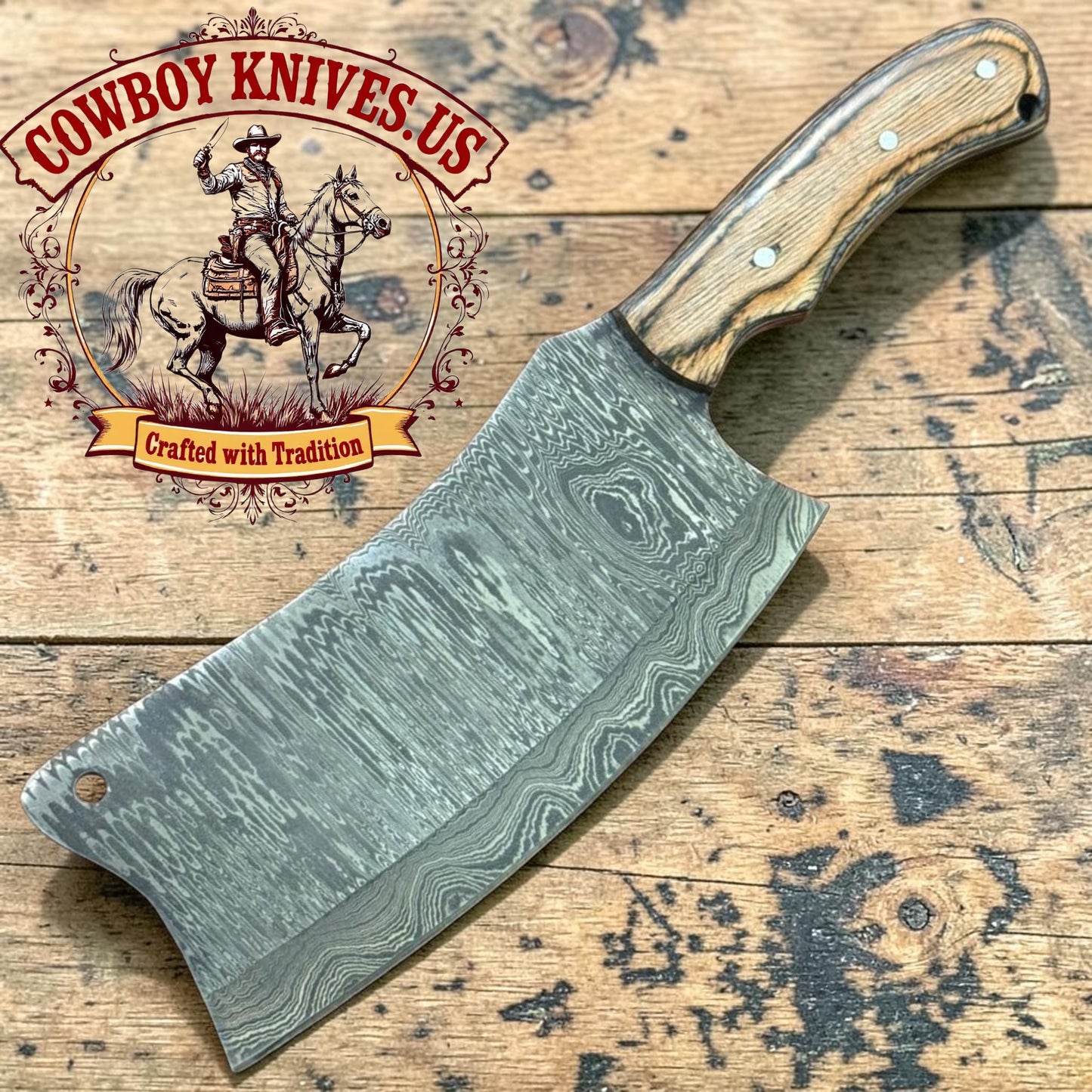 7" Blade Meat Cleaver with Pakkawood Handle