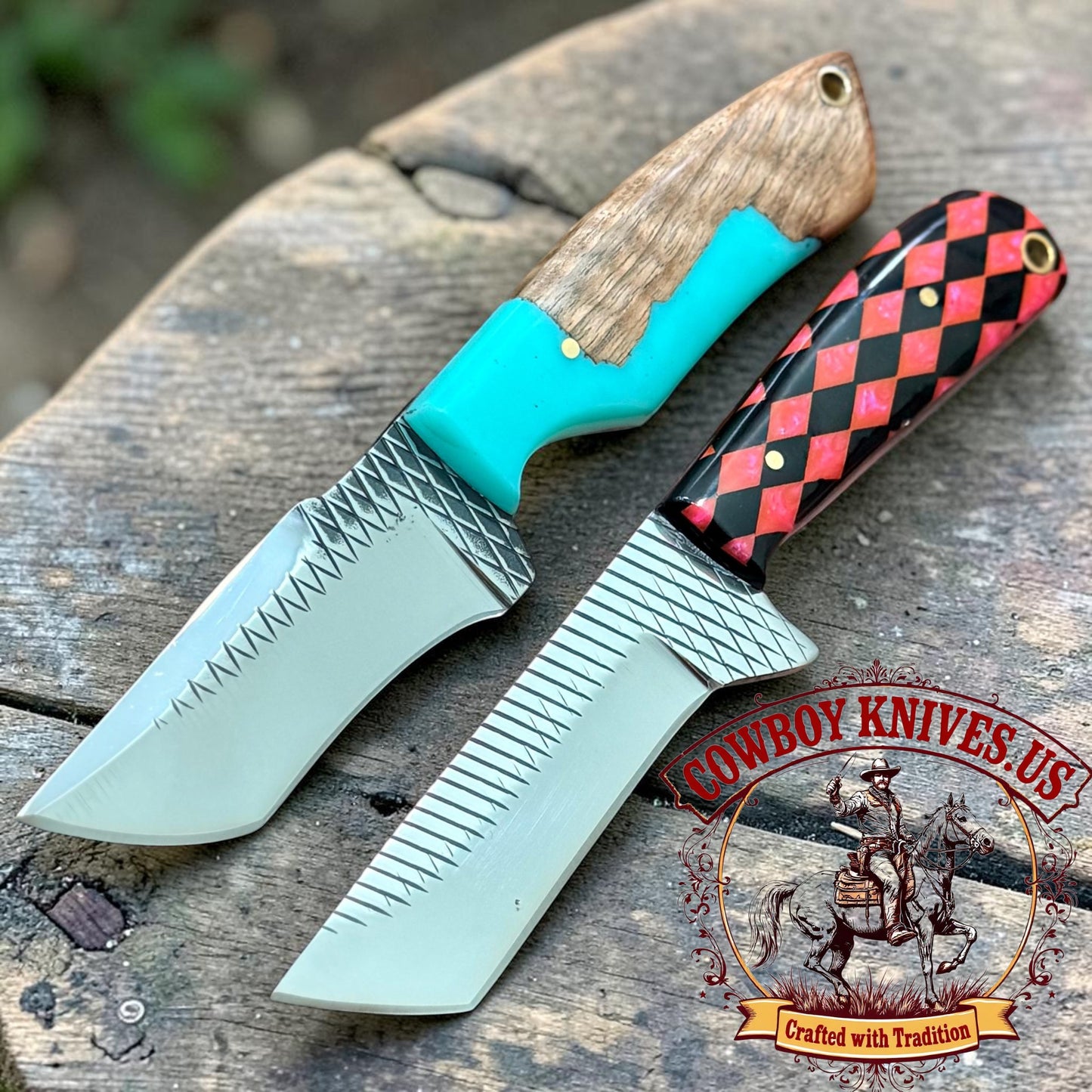 3" & 3.5" Blade Cowboyknives with Wood/Resin & Resin Handles