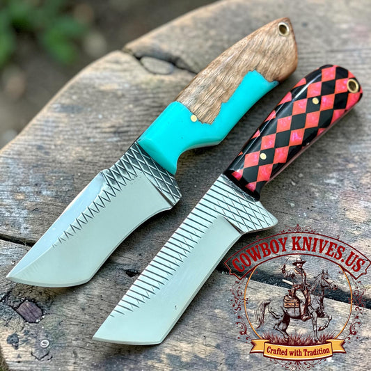 3" & 3.5" Blade Cowboyknives with Wood/Resin & Resin Handles