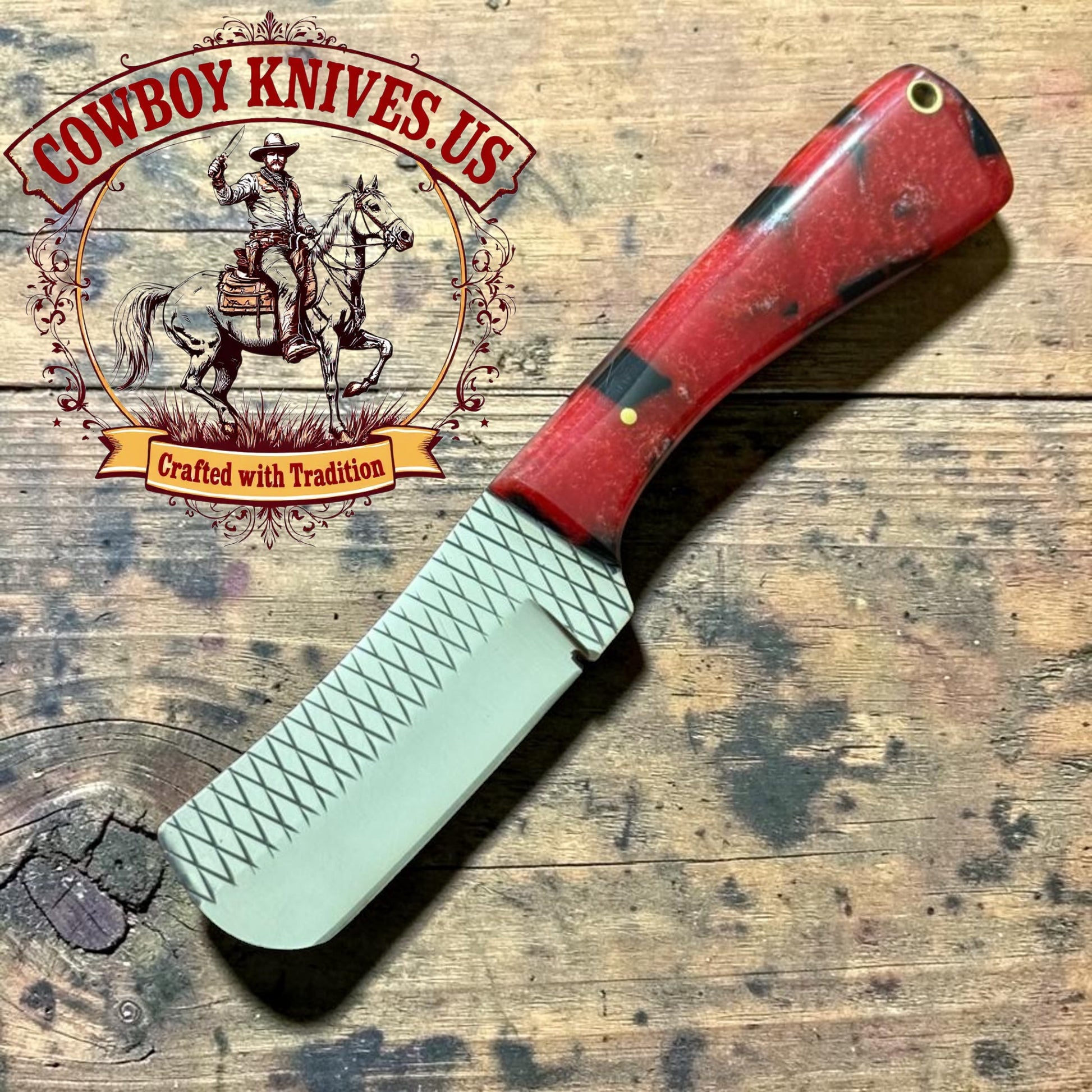 3" Blade Cowboy Bull Knife with Epoxy Resin Handle