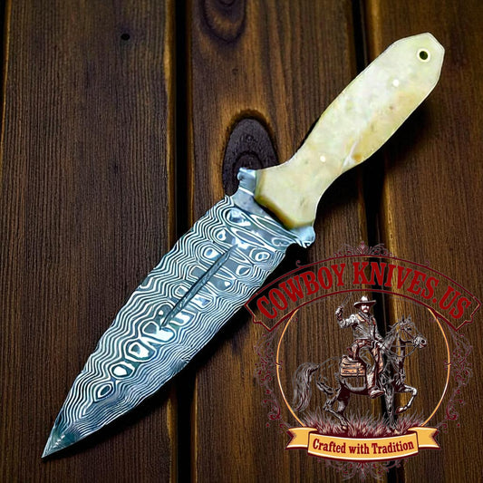 5" Blade Dagger Knife with Bone Handle