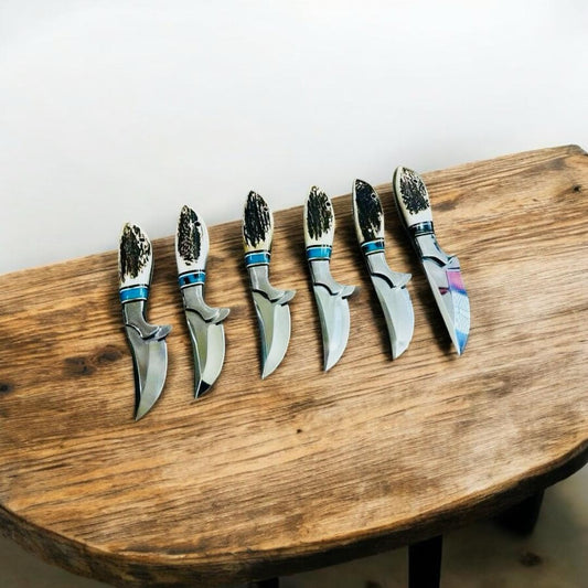 Cowboy Knives – J2 Steel Blades with Stag Horn Handles | Belt Knife | Men’s Knife | Cowboy Boot Knives | Working Cowboy Knives | Western Style
