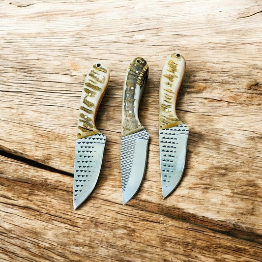 Rasp Tool Steel Belt Knife with Ram Horn Handle & Leather Sheath – Cowboy Bull Cutter Knife | Working Cowboy Belt Knife | Texas Rancher’s Fixed Blade by cowboyknives.us
