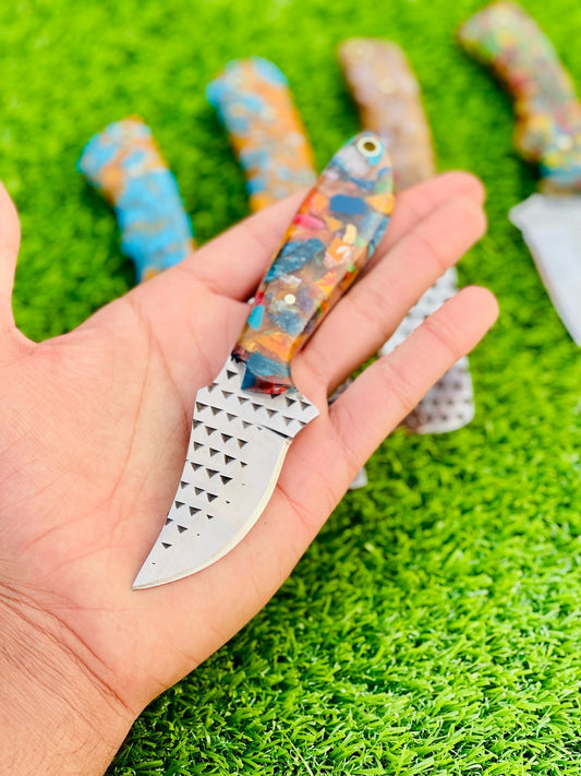 Cowboy Knife – Rasp File Steel, Hybrid Resin Handle, 6"